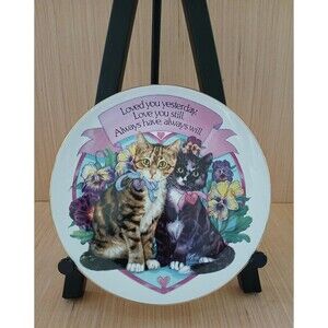 Heirloom Additions by Paula "Loved You Yesterday" Kitty Cat Plate Cat Lover 1990